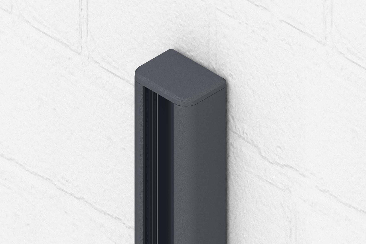 EASY-FENCE Tor-Pfosten (Set zum Aufschrauben) 7x7x190cm, Anthrazit