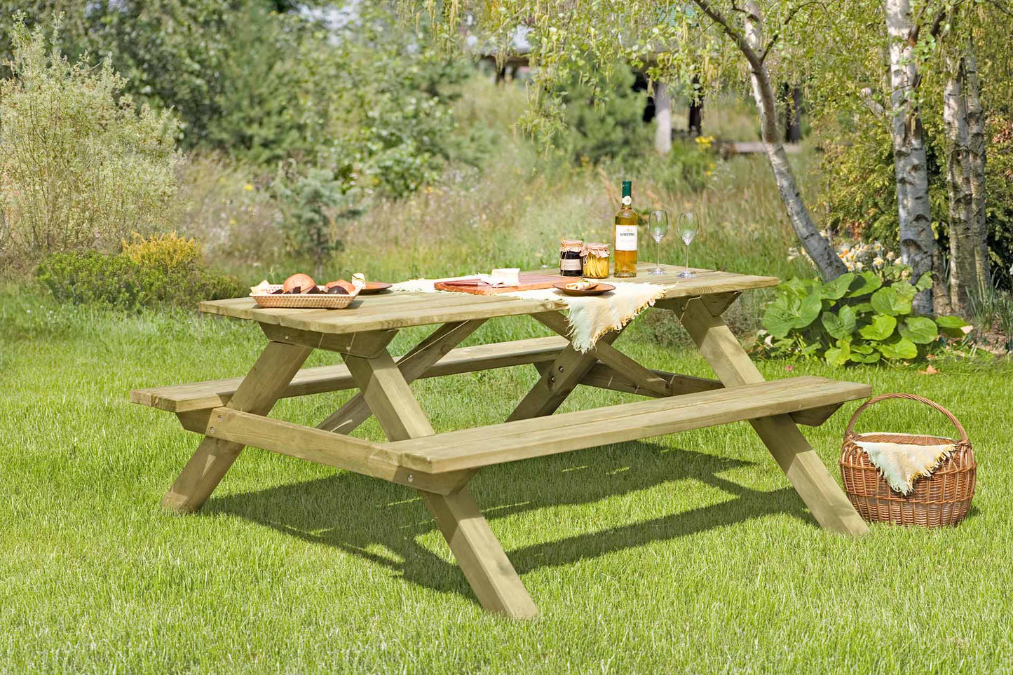Picknicktisch 180x170x75cm