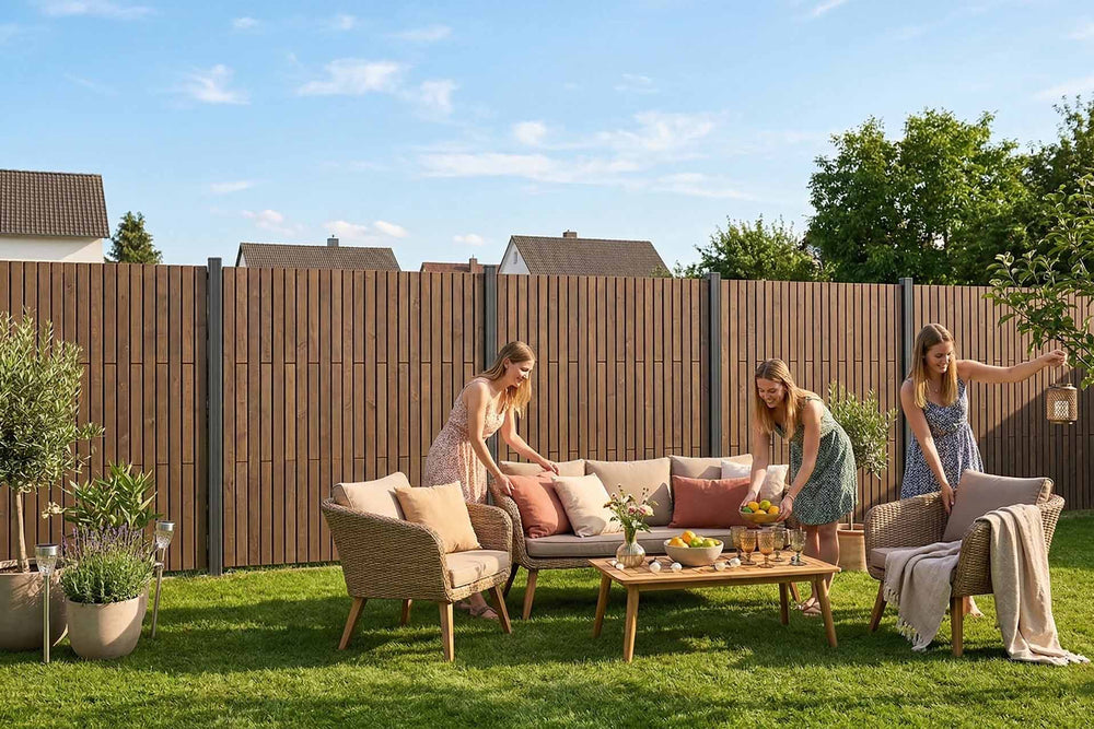 Designzaun VALENTINA aus Holz