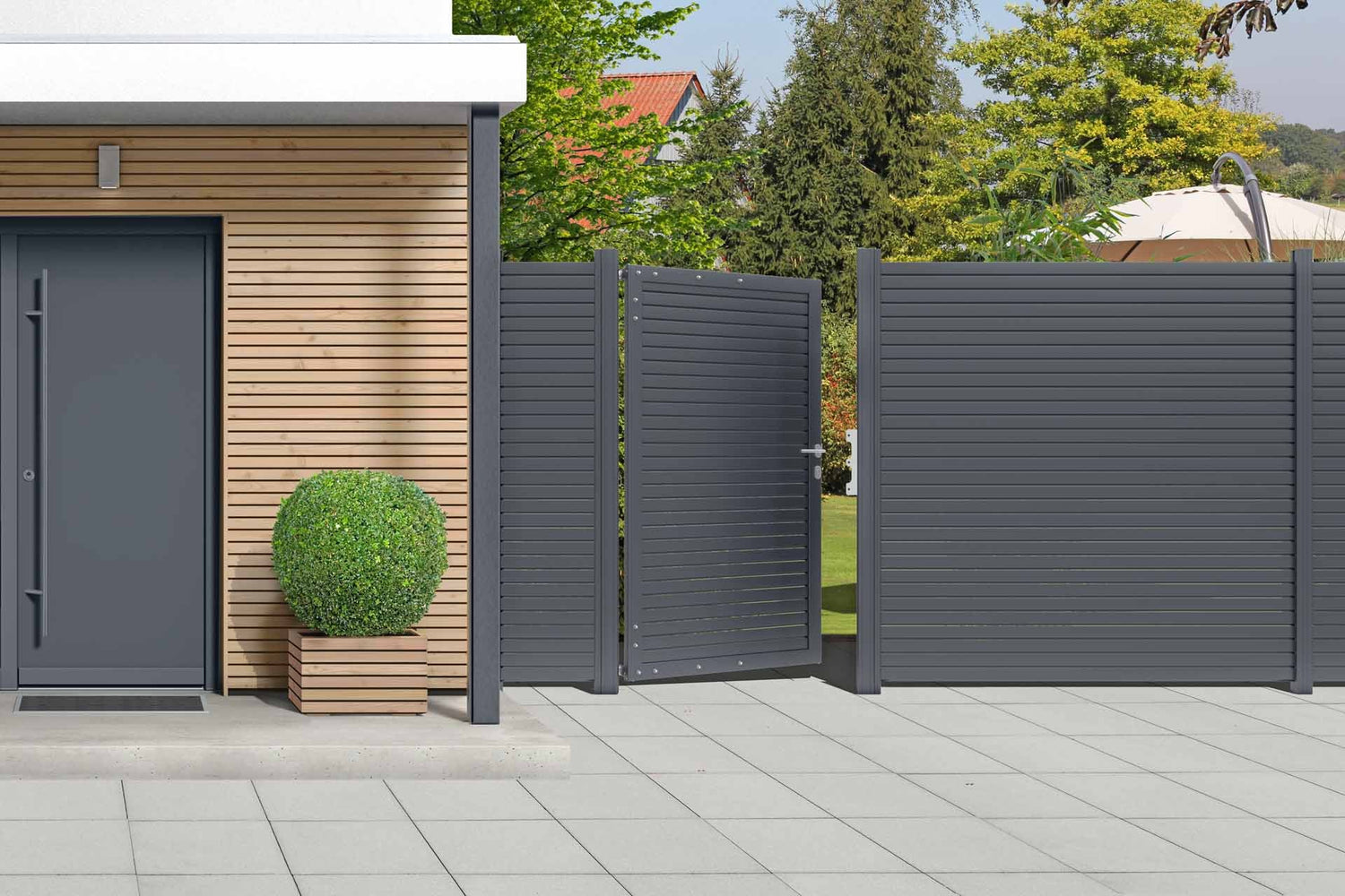 Aluminium-Rhombuszäune Komplettsets inkl. Pfosten