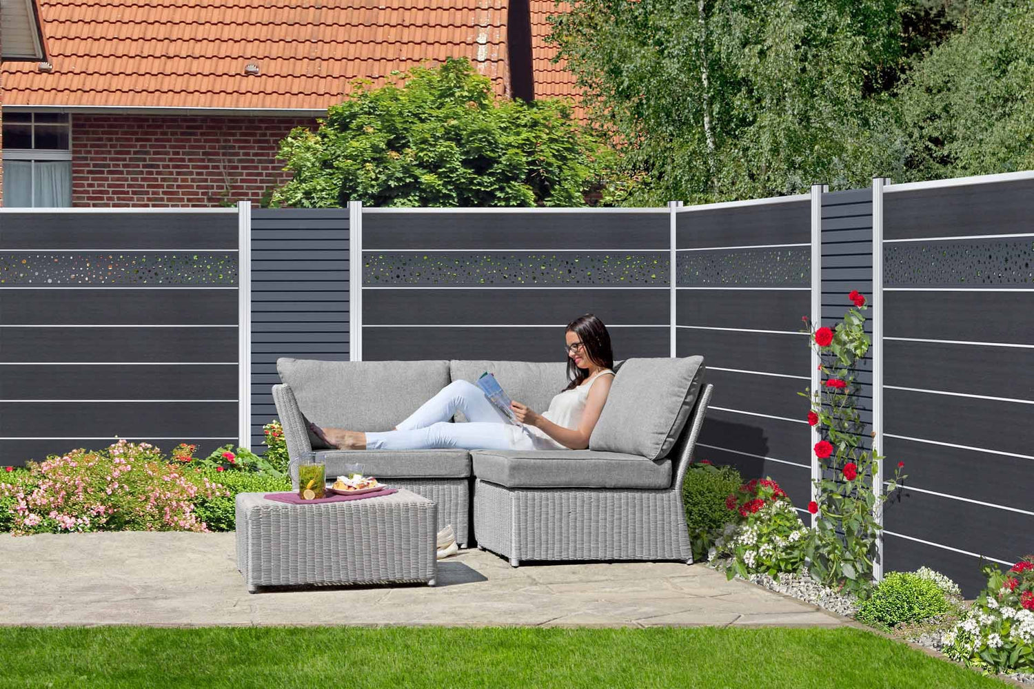 WPC-Steckzäune (Zaunfelder EASY-FENCE)