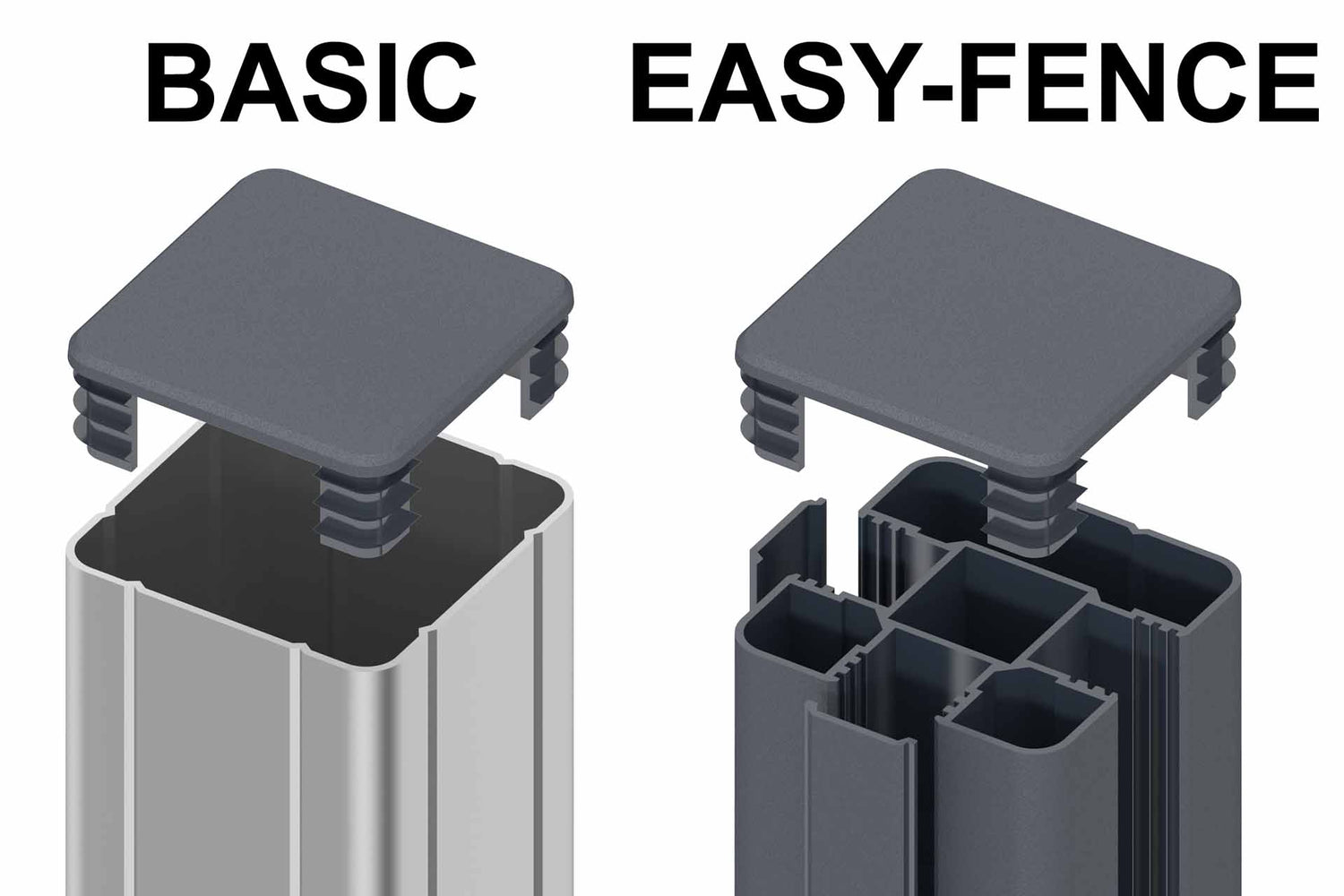 Zaunpfosten & Torpfosten aus Aluminium