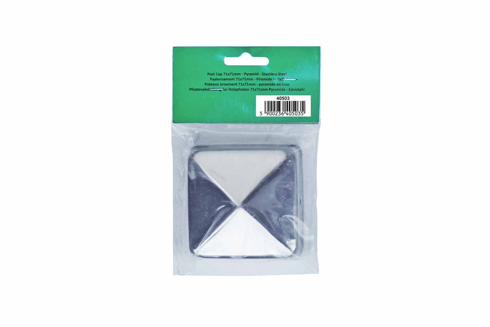 Pfostenkappe Pyramide 7x7cm aus V2A Edelstahl
