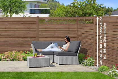 GARDO XL Steckzaun (braun) 180x194cm