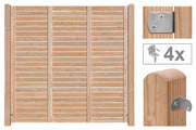 Zaunhalter aus V2A Edelstahl für Holz-Pfosten, 4er-Set, inkl. Schrauben