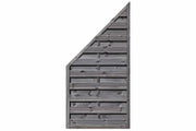 CLASSIC Dichtzaun Schrägelement (grau) 90x180/90cm
