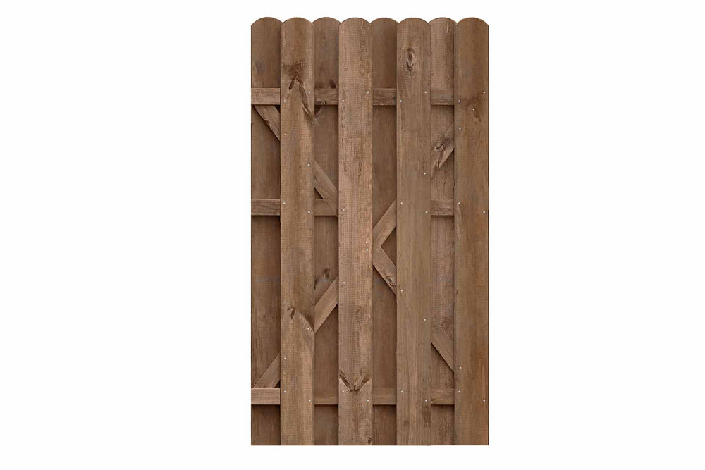 BOLEO Gartentor gerade (braun) 100x180cm
