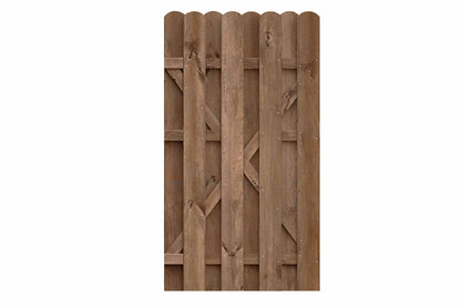 BOLEO Gartentor gerade (braun) 100x180cm