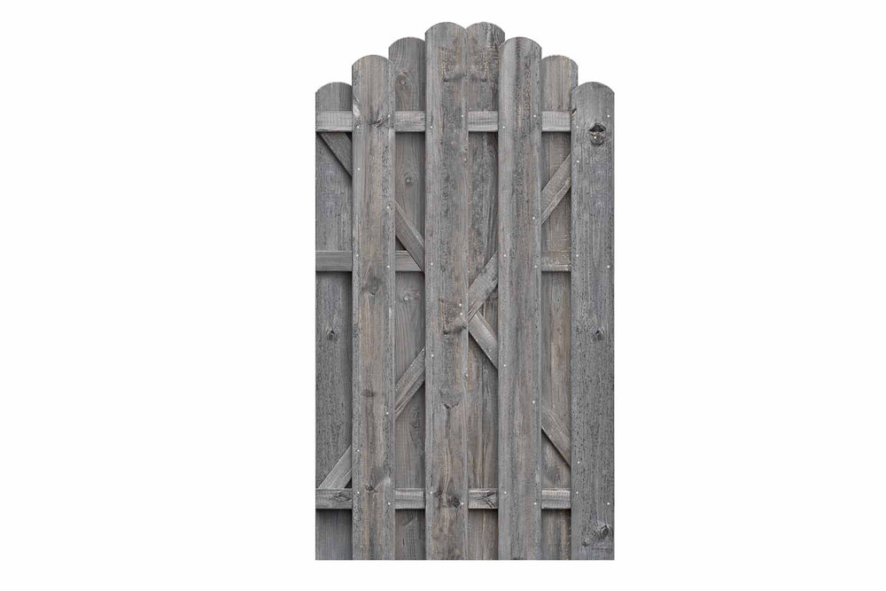 BOLEO Gartentor mit Rundbogen (grau) 100x180/160cm