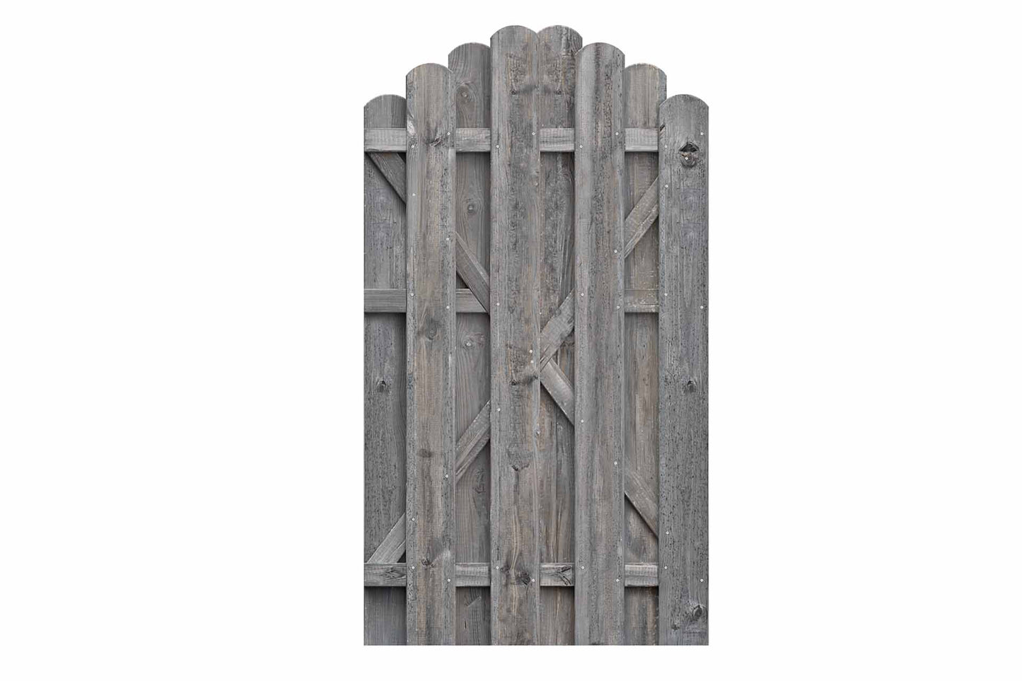 BOLEO Gartentor mit Rundbogen (grau) 100x180/160cm