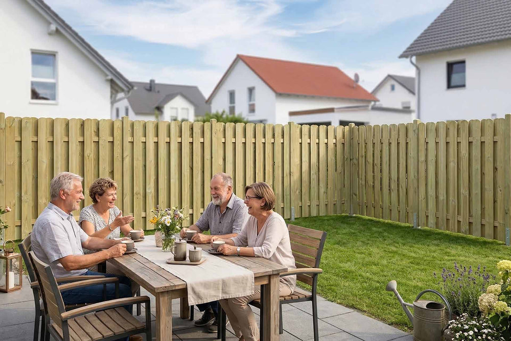 BOLEO Bohlenzaun Abschlusselement groß (grün) 90x180/90cm