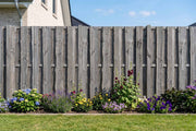 NATURA Bohlenzaun (grau) 180x180cm
