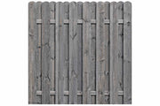 BOLEO Bohlenzaun gerade (grau) 180x180cm
