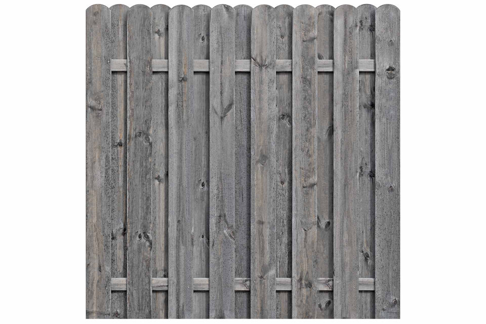 BOLEO Bohlenzaun gerade (grau) 180x180cm
