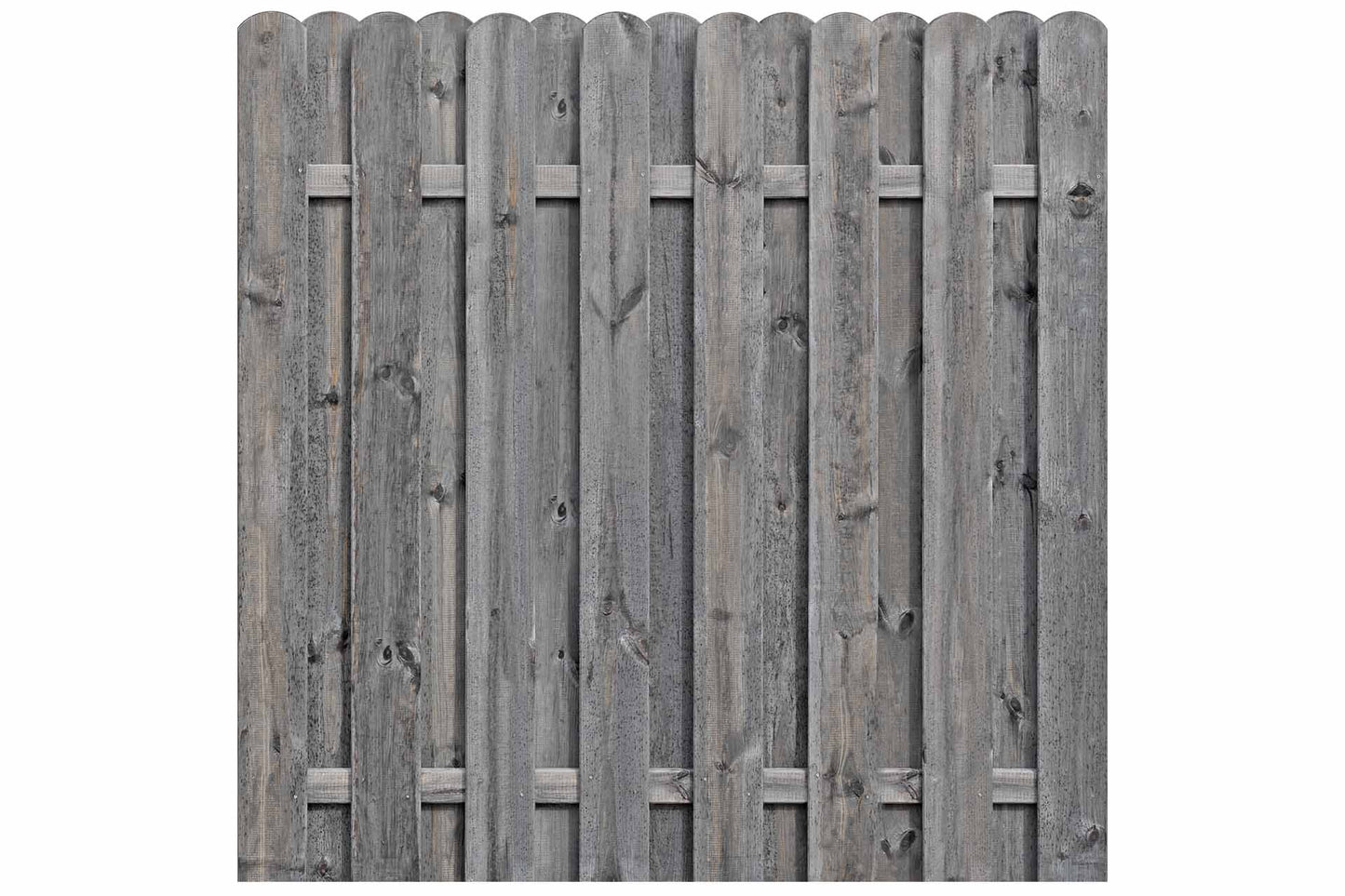 BOLEO Bohlenzaun gerade (grau) 180x180cm
