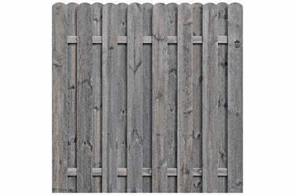 BOLEO Bohlenzaun gerade (grau) 180x180cm