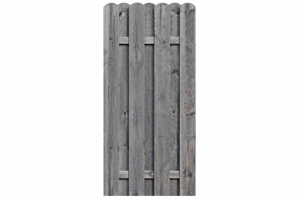 BOLEO Bohlenzaun gerade (grau) 90x180cm