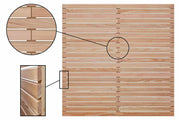 RHOMBUS Rhombuszaun (Lärche) 180x180cm