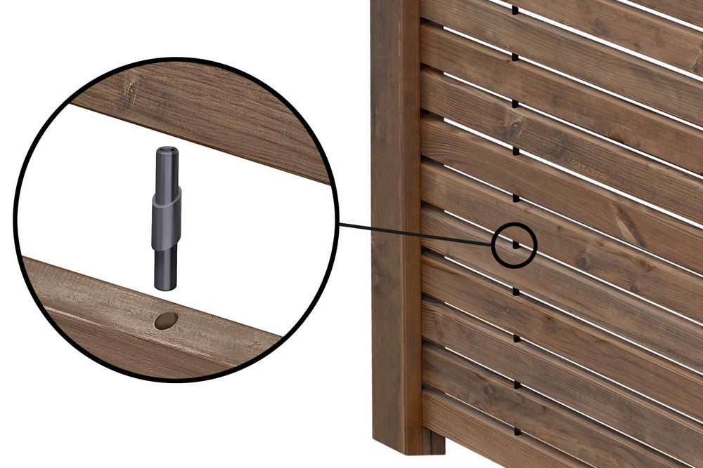 RHOMBUS SELECT Rhombuszaun Stecksystem (braun) 180x180cm