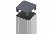 BASIC ALU-Pfosten, silber  7x7x150cm