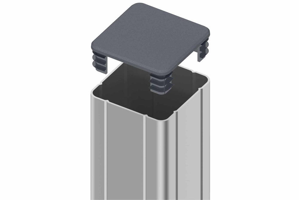 BASIC ALU-Pfosten, silber  7x7x150cm