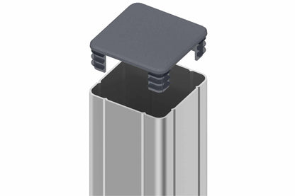 BASIC ALU-Pfosten, silber  7x7x190cm