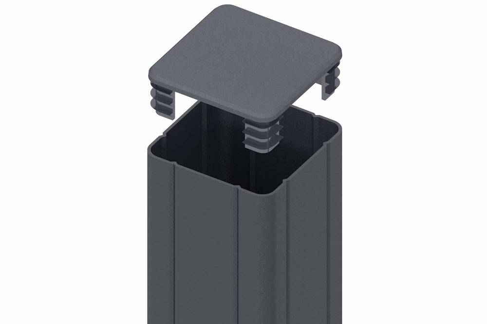 BASIC ALU-Pfosten, anthrazit  7x7x100cm