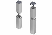 BASIC Alu-Torpfosten 7x7x235 cm 2er-Set (silber) zum Einbetonieren