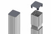 BASIC Alu-Torpfosten 7x7x235 cm 2er-Set (silber) zum Einbetonieren