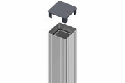 BASIC Alu-Torpfosten 7x7x235 cm 2er-Set (silber) zum Einbetonieren