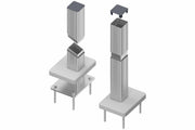 BASIC Alu-Torpfosten 7x7x190 cm 2er-Set (silber) zum Aufdübeln