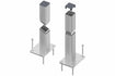 BASIC Alu-Torpfosten 7x7x190 cm 2er-Set (silber) zum Aufdübeln