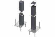 BASIC Alu-Torpfosten 7x7x190 cm 2er-Set (anthrazit) zum Aufdübeln