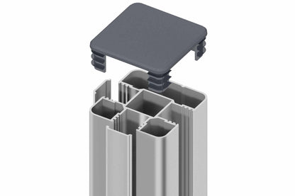EASY-FENCE ALU-Pfosten, silber 7x7x100cm