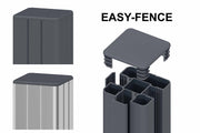 EASY-FENCE ALU-Pfosten, anthrazit 7x7x235cm