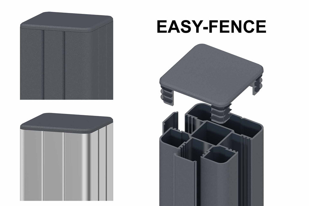 EASY-FENCE ALU-Pfosten, anthrazit 7x7x235cm