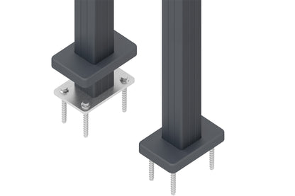 Pfostenträger-Abdeckung für Alu-Pfosten, anthrazit 11x17x2cm