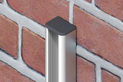 EASY-FENCE Tor-Pfosten (Set zum Aufschrauben) 7x7x190cm, Silber