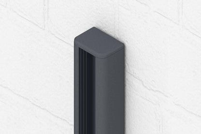 EASY-FENCE Tor-Pfosten (Set zum Aufschrauben) 7x7x190cm, Anthrazit