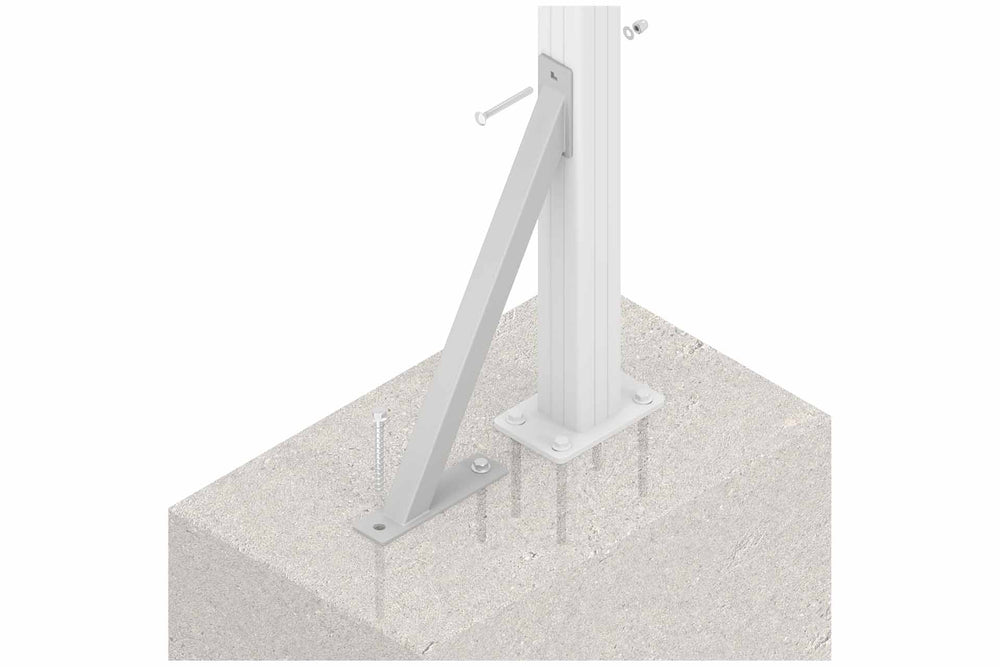 TORNADO Sturmanker, silber, inkl. Montageset 5x30x50cm