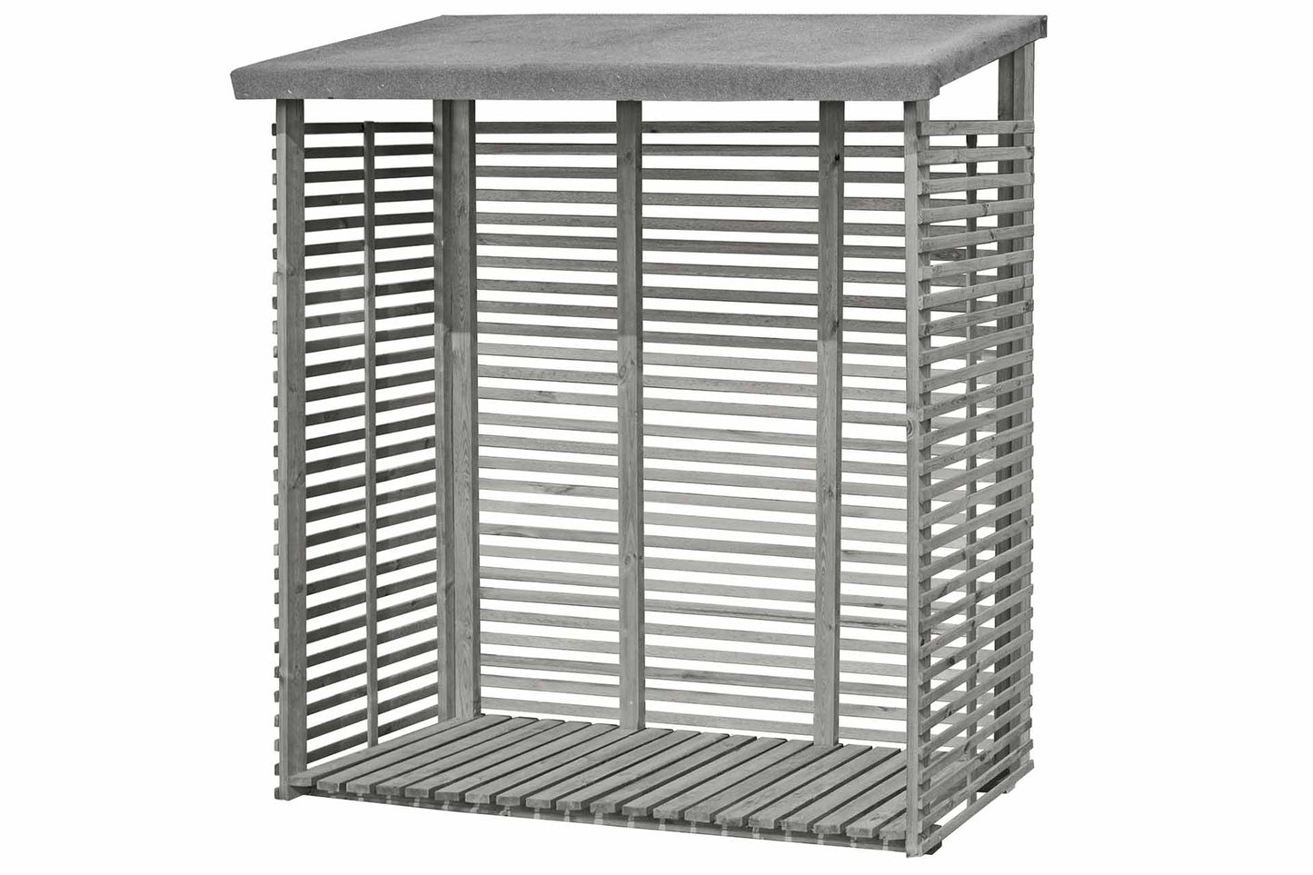 Kaminholzregal FLAMMO S mit Rückwand, grau 1,8 m³