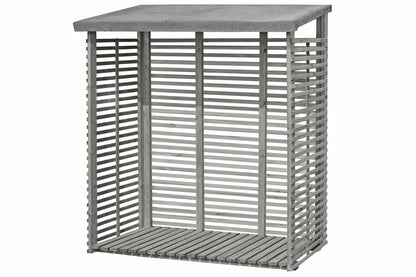 Kaminholzregal FLAMMO S mit Rückwand, grau 1,8 m³