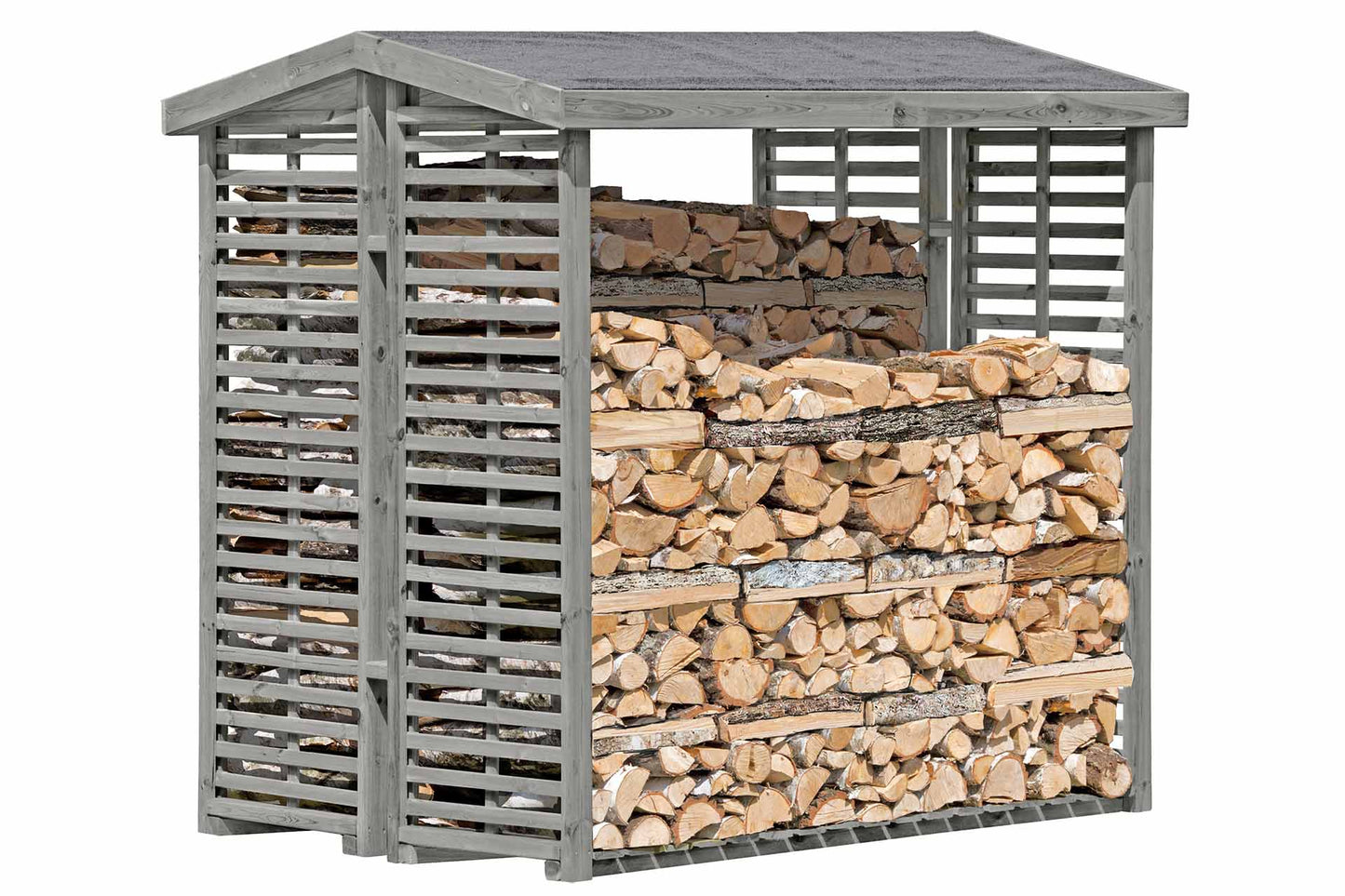 Kaminholzregal FLAMMO L, grau 2,3 m³