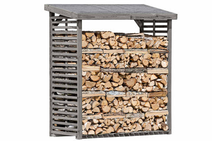Kaminholzregal FLAMMO L, grau 2,3 m³