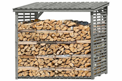 Kaminholzregal FLAMMO XL, grau 4,1 m³