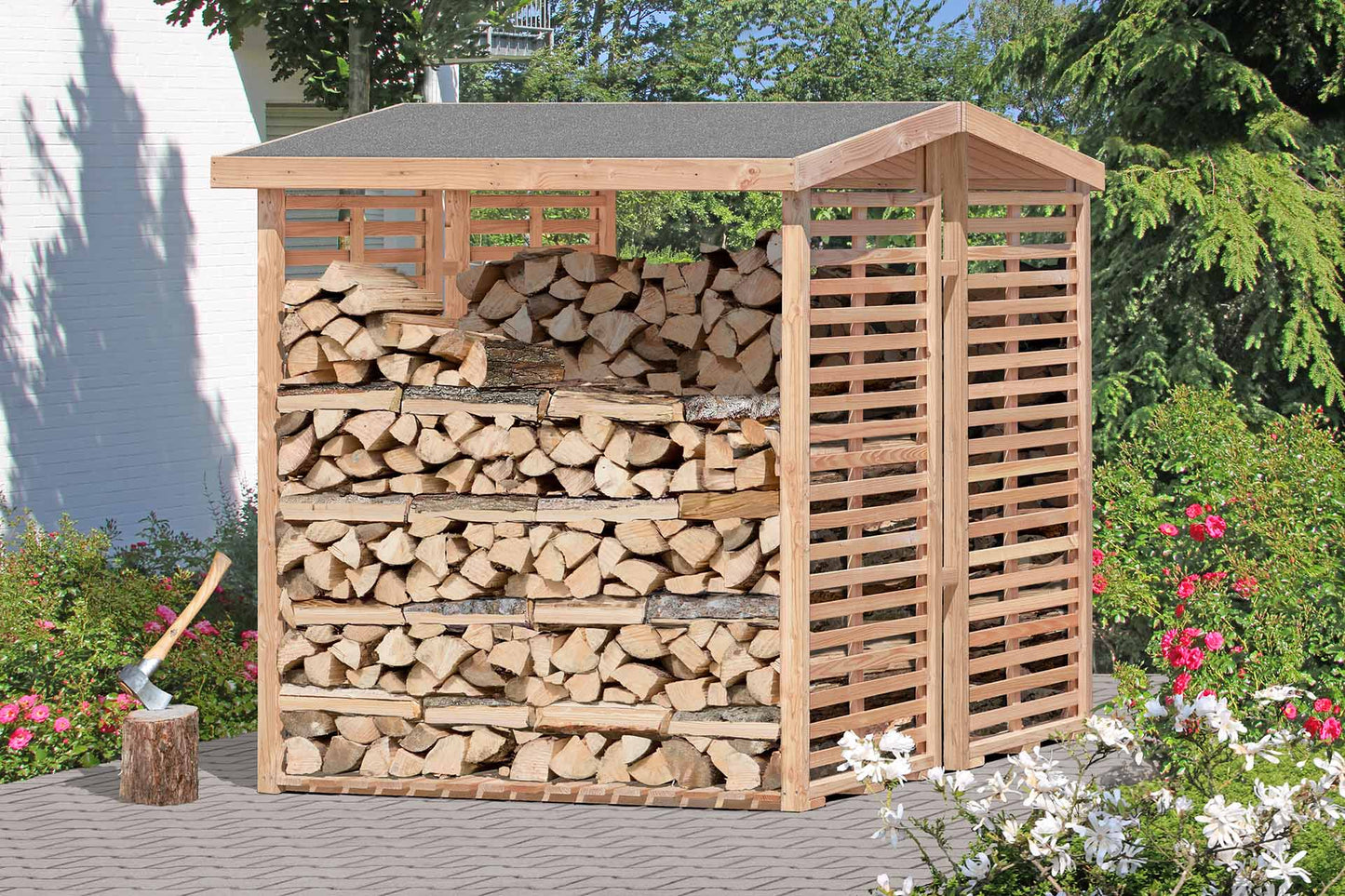 Kaminholzregal KAMO L, Lärche 2,3 m³