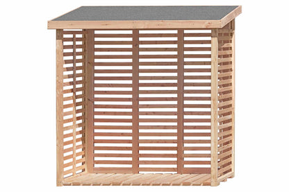 Kaminholzregal KAMO L mit Rückwand, Lärche 2,0 m³