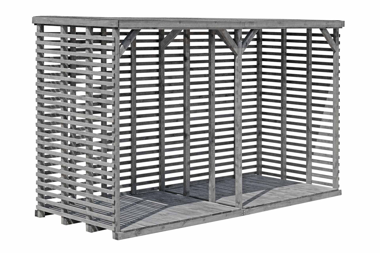 Kaminholzregal GIGA, grau 7,5 m³