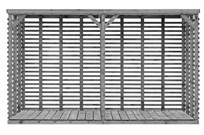 Kaminholzregal GIGA, grau 7,5 m³