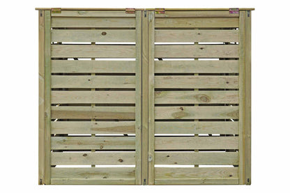 Mülltonnenabtrennung für 2 Tonnen 150x90x120cm